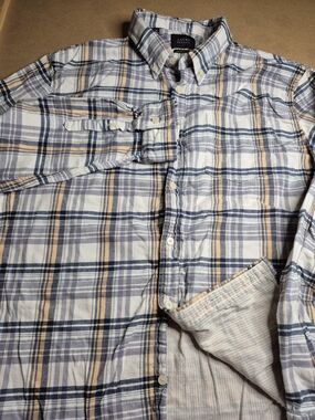 Jachs Men's Blue & Yellow Plaid Double Layer Button-Down Shirt 4248/4
